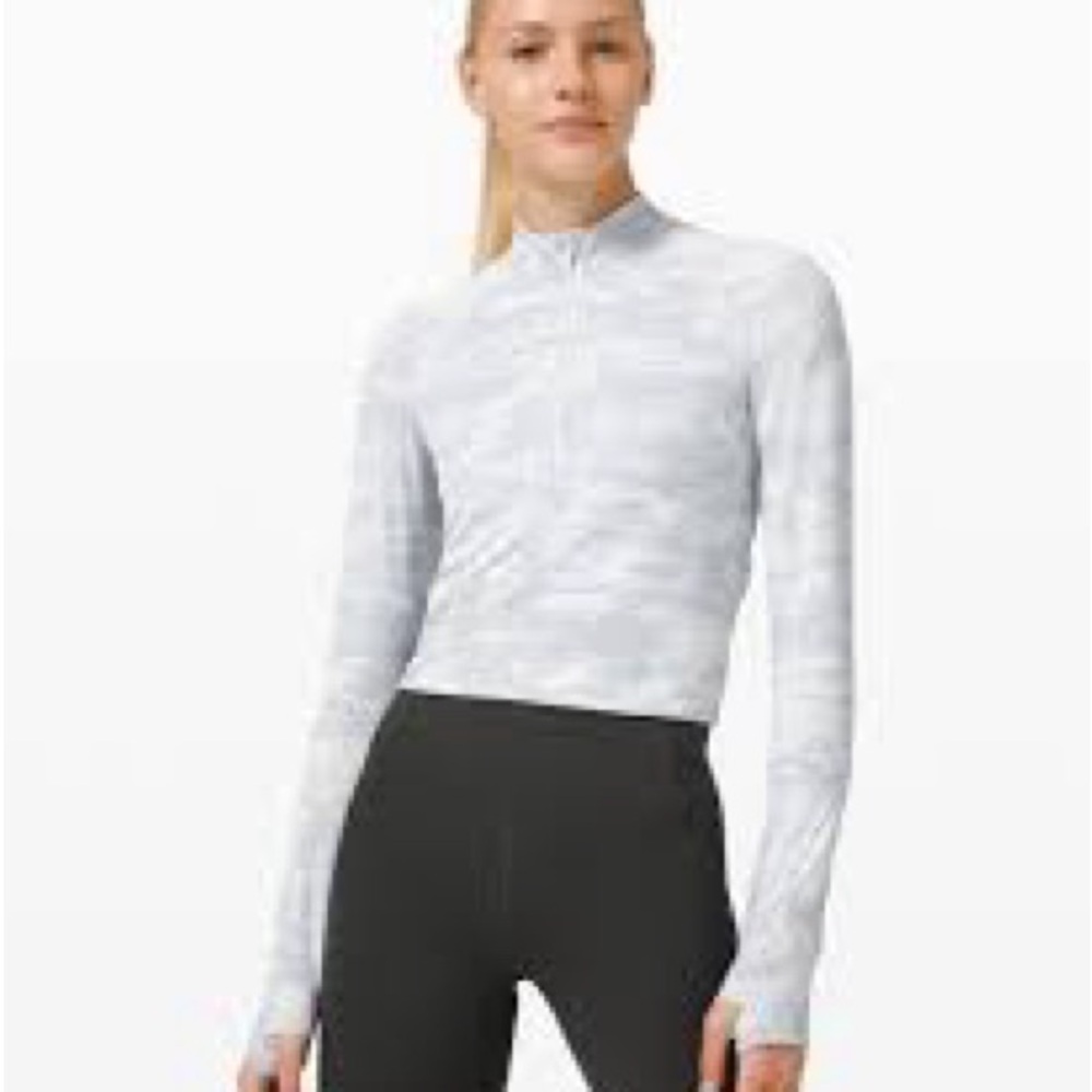 Lululemon Pace Pursuit Long Sleeve Quarter Zip - incognito camp pullover